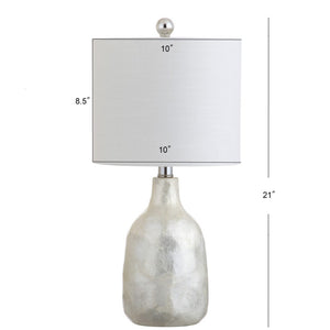 HomeRoots 27" Silver Novelty Table Lamp with Elegant Empire Shade - Modern Coastal Lighting for Your Space 715966