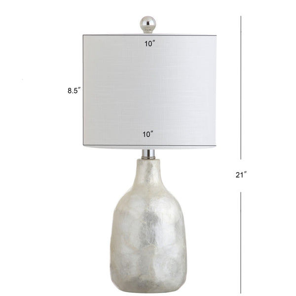 HomeRoots 27" Silver Novelty Table Lamp with Elegant Empire Shade - Modern Coastal Lighting for Your Space 715966