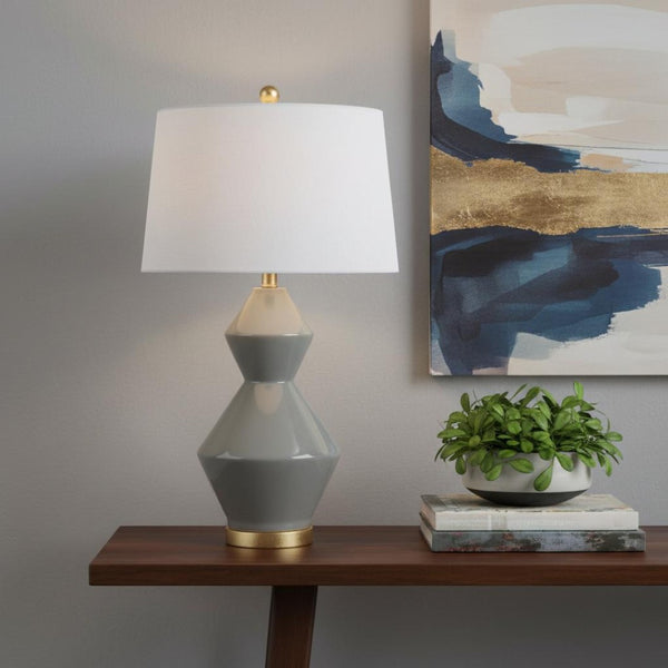 HomeRoots 21" Silver Novelty Table Lamp with Globe Shade - Modern Elegance, Soft Light for Any Room Decor 715974