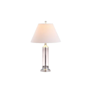 Set of Two Silver Finish Table Lamps with Empire Shades for Elegant Home Decor