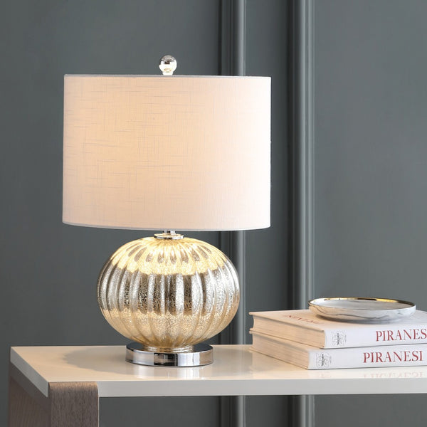 HomeRoots 26" Cream Ceramic Table Lamp with Elegant Drum Shade - LED-Compatible, Stylish & Versatile Design 715979