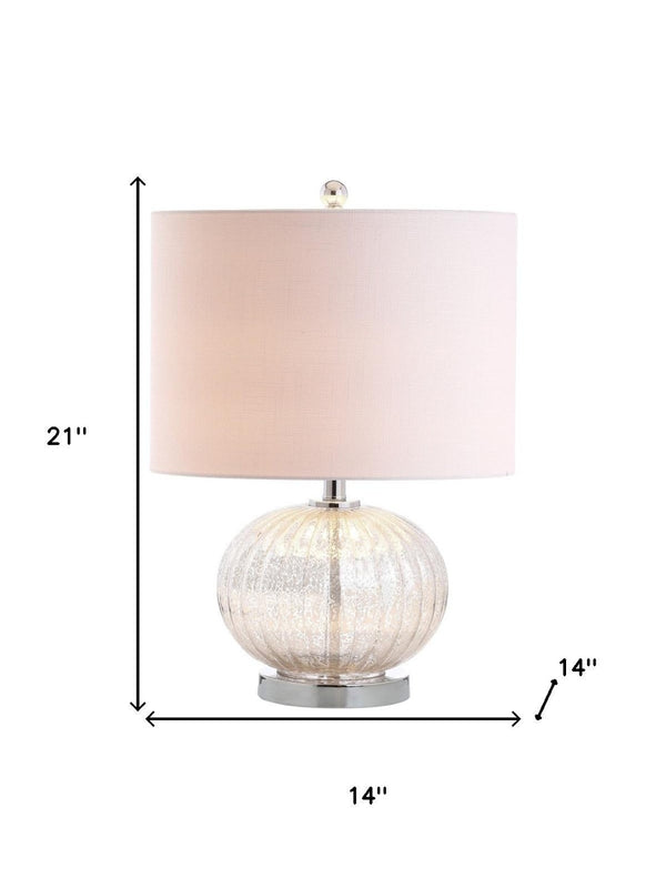 HomeRoots 26" Cream Ceramic Table Lamp with Elegant Drum Shade - LED-Compatible, Stylish & Versatile Design 715979