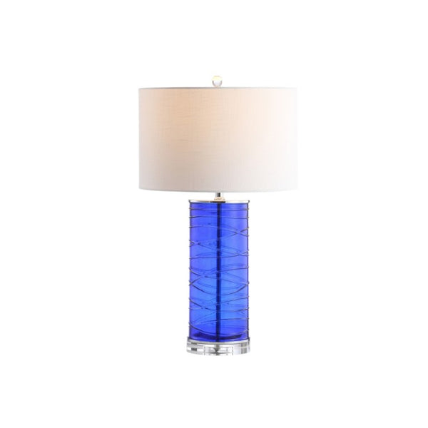 Set of Two Clear Glass Globe Shade Table Lamps for Modern Living Room Decor