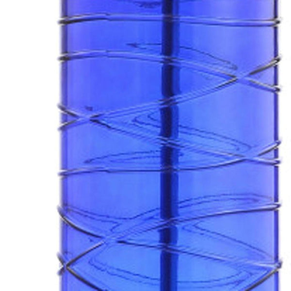 Set of Two Clear Glass Globe Shade Table Lamps for Modern Living Room Decor