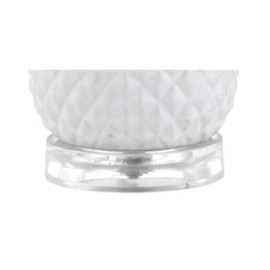 HomeRoots 23" Clear Pineapple Table Lamp - Modern LED Light with Globe Shade for Chic Tropical Décor 715984