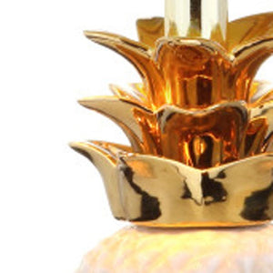 HomeRoots 23" Clear Pineapple Table Lamp - Modern LED Light with Globe Shade for Chic Tropical Décor 715984