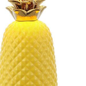 23 Inch Gold Pineapple Accent Table Lamp with Globe Shade for Tropical Decor
