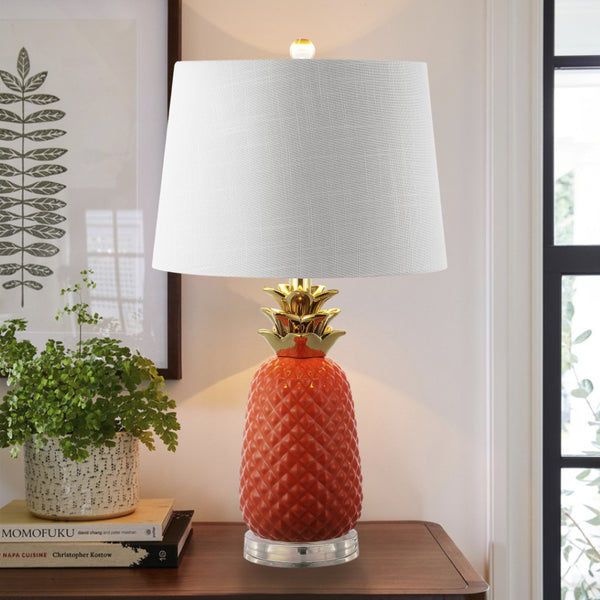 HomeRoots Set of Two 27" Clear Acrylic Novelty Table Lamps with Globe Shades for Modern Home Décor 715986