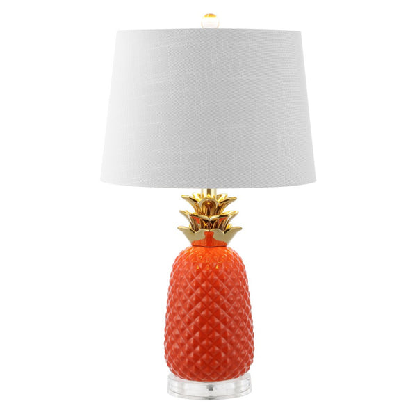 HomeRoots Set of Two 27" Clear Acrylic Novelty Table Lamps with Globe Shades for Modern Home Décor 715986