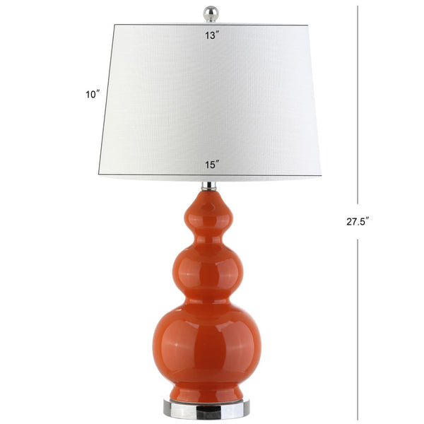 HomeRoots 28" Gold Novelty Table Lamp - Elegant LED Design with Linen Drum Shade for Modern Home Decor 715988