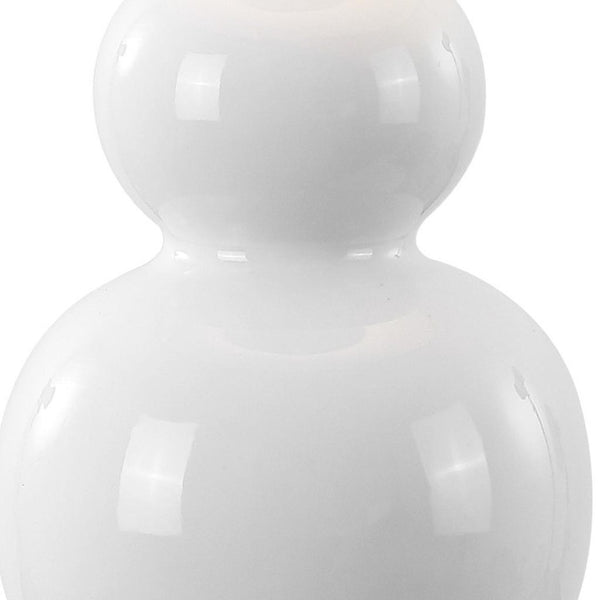 HomeRoots 29" Gold Novelty Table Lamp - Modern Iron Base with White Linen Shade for Cozy Ambient Lighting 715991