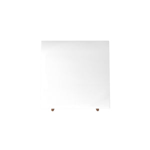 English Elm Utopia Lacquered 17" Square End Table with Solid Wood Splayed Legs, Sleek Durable Accent Piece White B365P398489