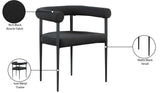 Louie Black Boucle Fabric Dining Chair 715Black-C Meridian Furniture