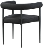 Louie Black Boucle Fabric Dining Chair 715Black-C Meridian Furniture