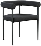 Louie Black Boucle Fabric Dining Chair 715Black-C Meridian Furniture