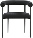 Louie Black Boucle Fabric Dining Chair 715Black-C Meridian Furniture