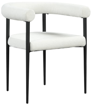 Louie Cream Boucle Fabric Dining Chair 715Cream-C Meridian Furniture
