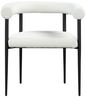 Louie Cream Boucle Fabric Dining Chair 715Cream-C Meridian Furniture
