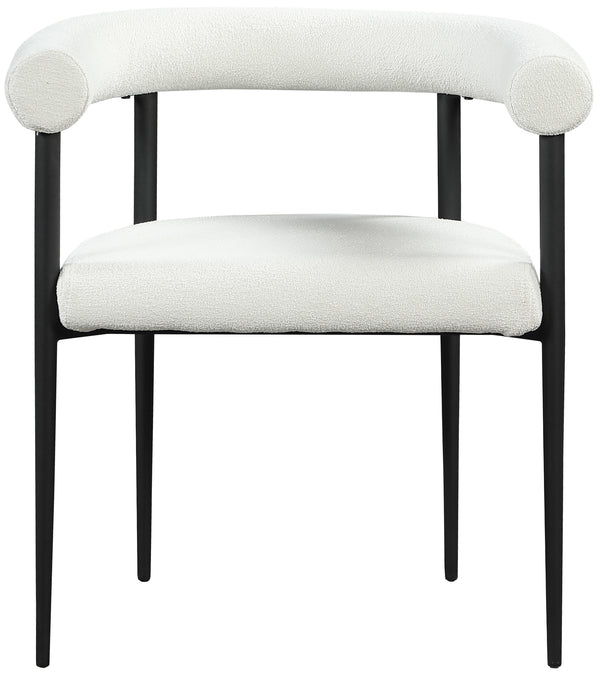 Louie Cream Boucle Fabric Dining Chair 715Cream-C Meridian Furniture