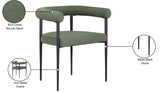 Louie Green Boucle Fabric Dining Chair 715Green-C Meridian Furniture