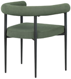 Louie Green Boucle Fabric Dining Chair 715Green-C Meridian Furniture