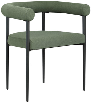 Louie Green Boucle Fabric Dining Chair 715Green-C Meridian Furniture