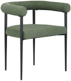 Louie Green Boucle Fabric Dining Chair 715Green-C Meridian Furniture