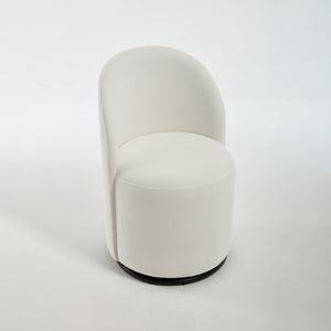 English Elm Set Velvet Swivel Barrel Accent Chair Mid Century Ergonomic Seat for Dining Vanity Cream W3244P308280
