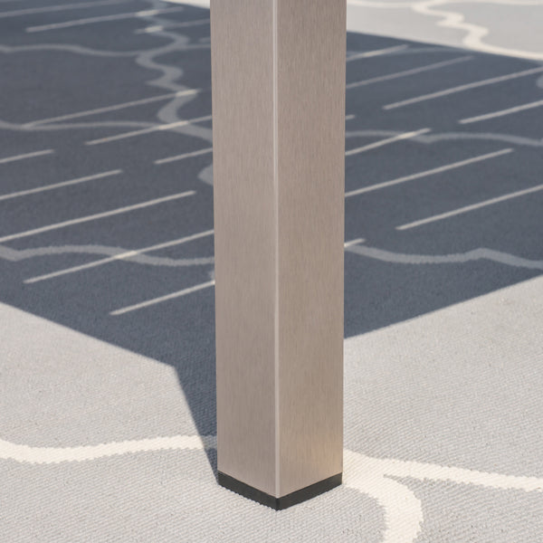 English Elm Christopher Knight Home® - Outdoor 7-Piece Dining Set: Modern Aluminum Chairs With Rope Seating & Faux Wood Table, Gray-Black N768P196697G_60452.00