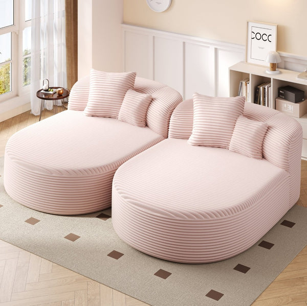 English Elm Swivel Barrel Accent Chair Chenille Tufted Round Club Seat for Living Room Lounge Pink N719S002370P
