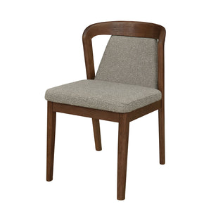 English Elm Christopher Knight Home® - Upholstered Backrest Armless Dining Chairs - Sleek Mid-Century Fabric Seats on Durable Oak Frame, 300lb Capacity Light Brown,Walnut N771P346002W