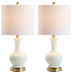 HomeRoots Set of Two Gold Finish Globe Shade Table Lamps for Stylish Living Room Ambiance 716006