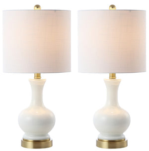 Set of Two Gold Finish Globe Shade Table Lamps for Stylish Living Room Ambiance