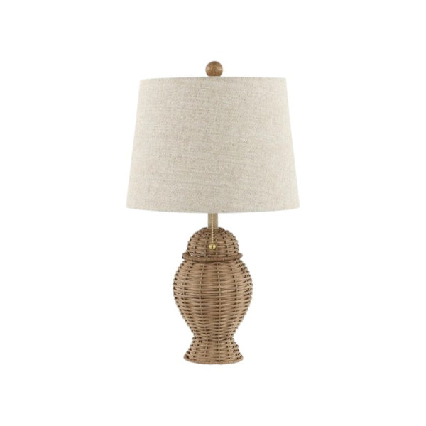 Set of Two Warm Beige Urn Table Lamps Featuring Classic Empire Shades for Living Rooms