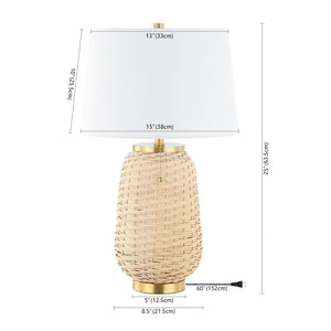 HomeRoots 25" Antiqued Bronze Urn Table Lamp with Elegant Empire Shade for Warm Ambient Lighting & Style 716025