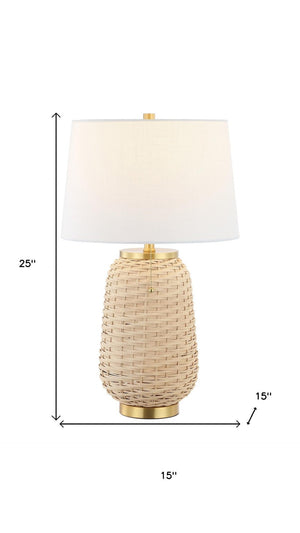 HomeRoots 25" Antiqued Bronze Urn Table Lamp with Elegant Empire Shade for Warm Ambient Lighting & Style 716025
