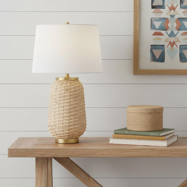 HomeRoots 25" Antiqued Bronze Urn Table Lamp with Elegant Empire Shade for Warm Ambient Lighting & Style 716025