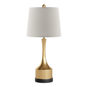 Set of Two Classic Black Table Lamps Featuring Elegant Empire Shades for Any Room