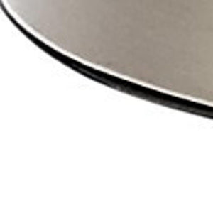 Set of Two Brushed Nickel Empire Shade Table Lamps for Elegant Living Room Decor