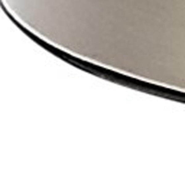 Set of Two Brushed Nickel Empire Shade Table Lamps for Elegant Living Room Decor