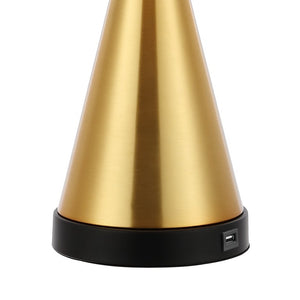 Set of Two Black Empire Shade Table Lamps for Modern Living Room Accent Lighting