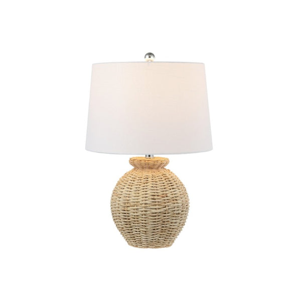 Set of Two Clear Glass Round Table Lamps with Classic Empire Shades for Living Room