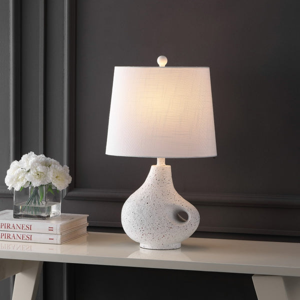 HomeRoots 22" Clear Table Lamp with Empire Shade - Stylish LED Lighting for Ambient Home Decor & Safety 716044