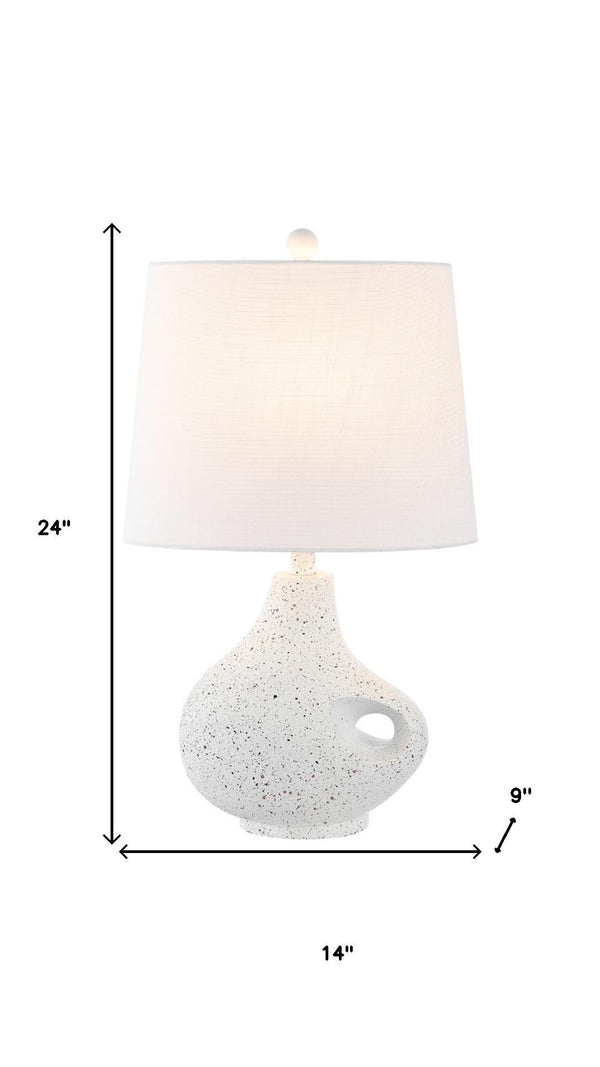 HomeRoots 22" Clear Table Lamp with Empire Shade - Stylish LED Lighting for Ambient Home Decor & Safety 716044