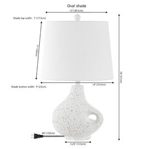 HomeRoots 22" Clear Table Lamp with Empire Shade - Stylish LED Lighting for Ambient Home Decor & Safety 716044