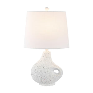 HomeRoots 22" Clear Table Lamp with Empire Shade - Stylish LED Lighting for Ambient Home Decor & Safety 716044