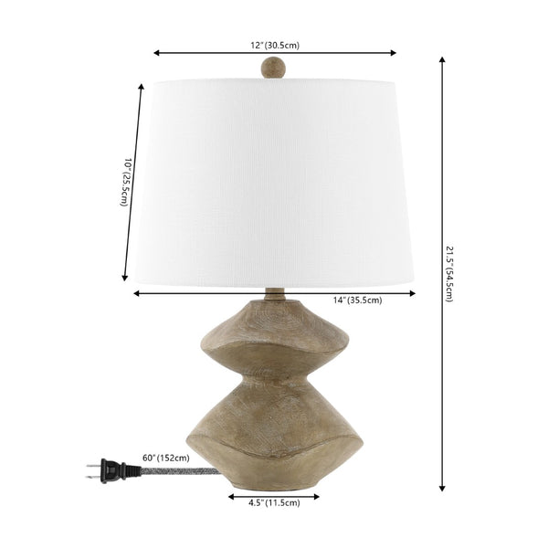 HomeRoots 32" Elegant Clear Crystal Table Lamp with White Drum Shade – Modern Design for Cozy Illumination 716050