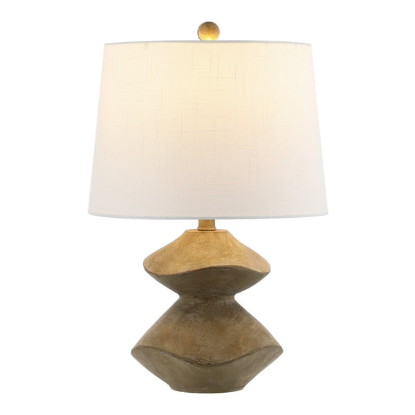 HomeRoots 32" Elegant Clear Crystal Table Lamp with White Drum Shade – Modern Design for Cozy Illumination 716050