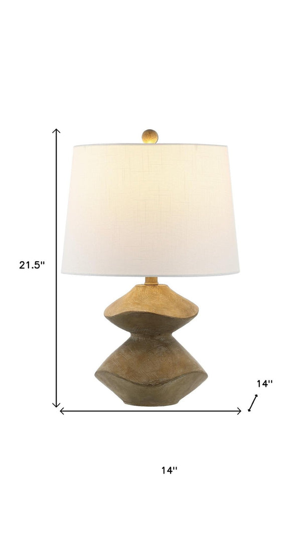HomeRoots 32" Elegant Clear Crystal Table Lamp with White Drum Shade – Modern Design for Cozy Illumination 716050