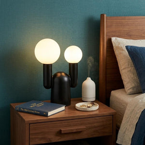 19 Inch Dual Globe Floor Lamp with Novelty Design for Modern Living Room Decor